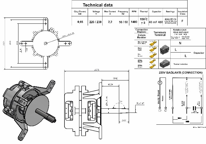 Konveksiyonel Fırın Motorları 2